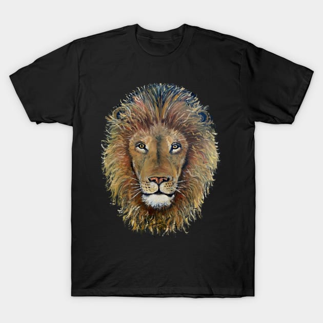 LEO LION Handsome Lion Face T-Shirt by ArtisticEnvironments